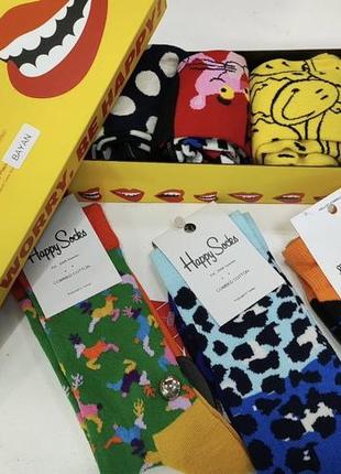Очень крутой набор носков happy socks3 фото