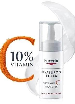 Антивікова сироватка з вітаміном с eucerin hyaluron-filler vitamin c booster, 8 мл