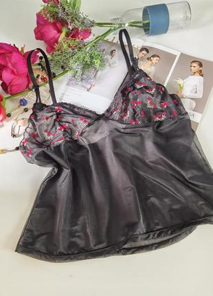 Брендовая тонкая полупрозрачная майка топ размера l