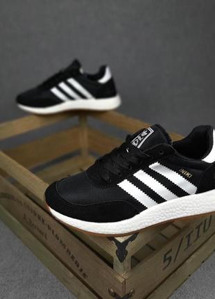 Жіночі і кросівки adidas iniki чорні з білим модні кросівки адідас ініки для дівчини2 фото