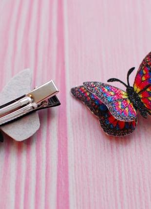 Заколки -метелики різнокольорові4 фото