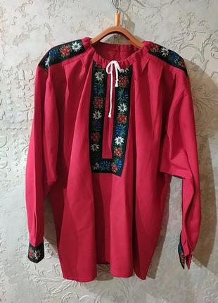 Чудова коттонова блуза вишиванка в етно стилі