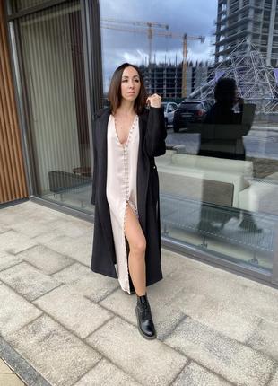 Пудровое вечернее платье «50 пуговиц»