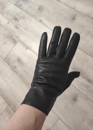 Оригінальні натуральні рукавички з натуральної матової шкіри5 фото