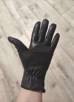 Оригінальні натуральні рукавички з натуральної матової шкіри4 фото