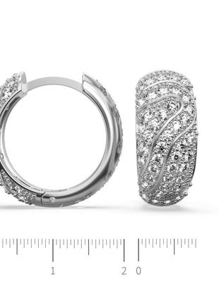 Золотые серьги кольца с бриллиантами 1,32 карат. белое золото3 фото