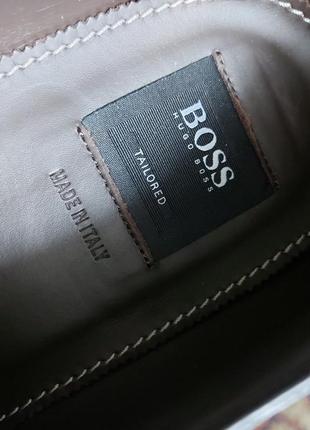 Туфли оксфорды броги hugo boss tailored черные кожа6 фото