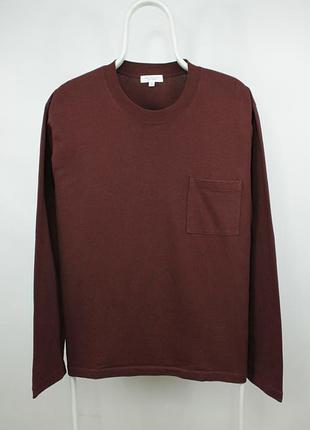 Качественный лонгслив beauty & youth united arrows burgundy longsleeve t-shirt