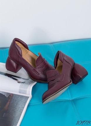 Кожаные туфли на каблуке из натуральной кожи кожаные туфлы на каблуке натуральная кожа2 фото