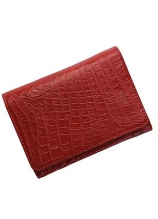 Кошелек женский из кожи крокодила ekzotic leather красный (cw106)