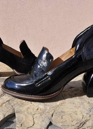 Кожаные лаковые туфли из натуральной кожи кожаное лаковое туфлы натуральная кожа2 фото