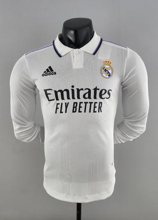 Спортивная футболка лонгслив-реглан real madrid форма adidas