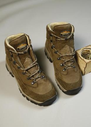 Водонепроницаемые кожаные мужские scarpa ботинки тактические на мембране трекинговые высокие коричневые lowa mammut2 фото