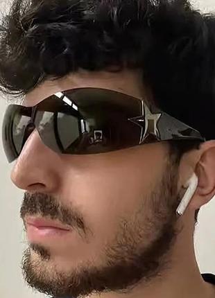 Окуляри очки сонцезахисні темні чорні стильні модні тренд нові