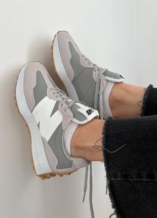 Женские популярные бежевые кроссовки new balance 327 🆕 нью баланс 327