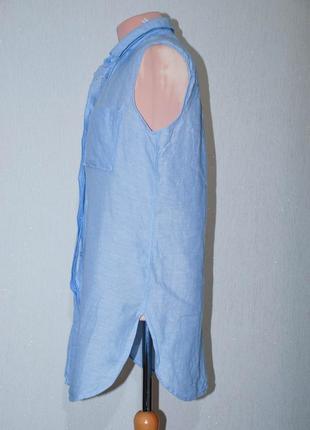 Рубашка длинная удлиненная жилеткой безрукавка без рукавов3 фото