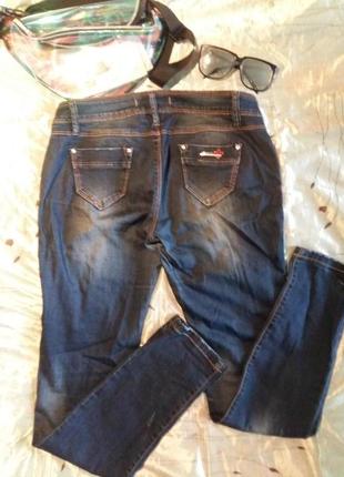 Крутые синие тертые джинсы decrypt 48-50р.2 фото