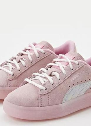 Шкіряні кросівки puma suede queen ps pink