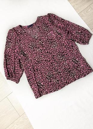 Топ блуза рожева леопардова