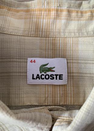 Рубашка в клетку с коротким рукавом lacoste3 фото