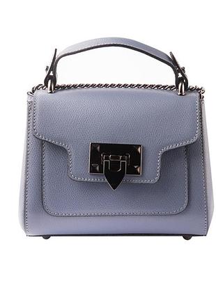 Жіноча блакитна стильна сумочка vera pelle