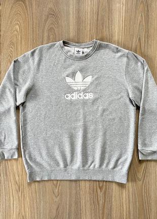 Мужской хлопковый свитшот с нашивкой adidas