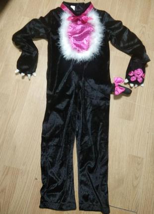 Костюм карнавальний кішка чорно рожева пантера2 фото
