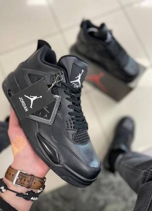 👟 nike air jordan retro 4 all black