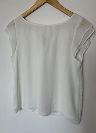 Белая блуза на короткий рукав, бренд clockhouse1 фото