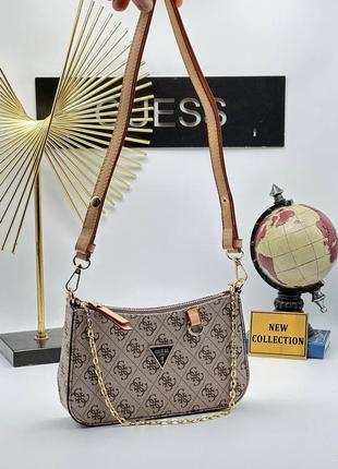 Сумка guess mini bag light gold