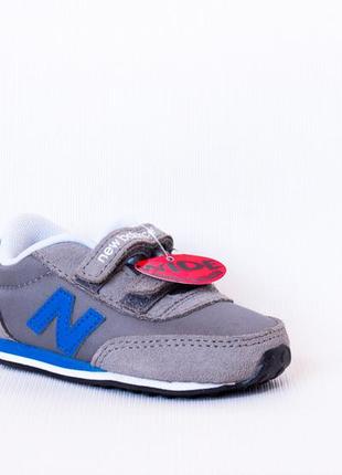 New balance 410 детские кроссовки на липучках + увеличенная полнота