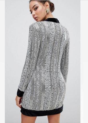 Платье-пиджак с вышивкой бисером8 фото