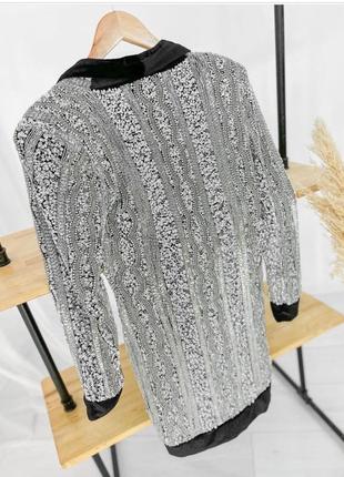 Платье-пиджак с вышивкой бисером7 фото
