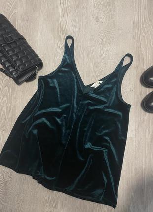 Зеленая майка h&m летняя