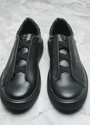Натуральні шкіряні кеди кросівки туфлі для чоловіків натуральные кожаные кроссовки кеды туфли  натур8 фото
