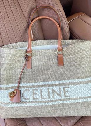 Женская коричневая сумка-тоут в стиле селин celine сумка шоппер из канваса cabas shopper пляжная