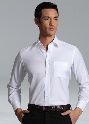 Белая рубашка 48-50 новые длинный/короткий рукав1 фото