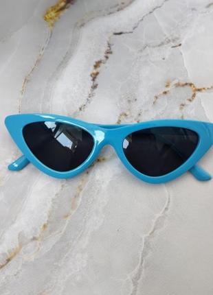 Солнцезащитные очки лисички, голубые