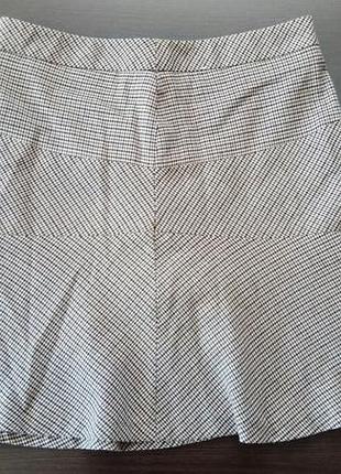 Гарнезна спідничка з воланом next tailoring в клітинку гусіну лапку тренд № 32