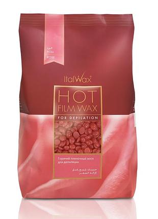 Горячий воск в гранулах italwax - роза, 100г. (фасовка )
