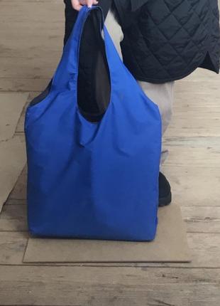 Двухсторонняя сумка шоппер из плащёвки