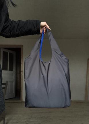 Двухсторонняя сумка шоппер из плащёвки2 фото