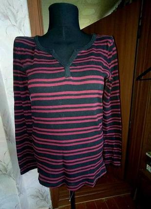 Кофточка ч-красная в полоску 44-46р