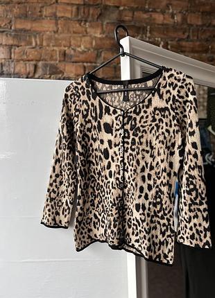 Marc cain women’s full tiger printed cardigan жіночий кардиган
