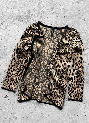 Marc cain women’s full tiger printed cardigan жіночий кардиган4 фото