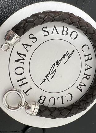 Thomas sabo браслет томас сабо чоловічий срібло шкіра2 фото