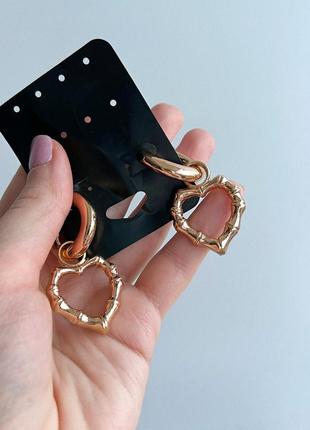 Сережки серця asos design