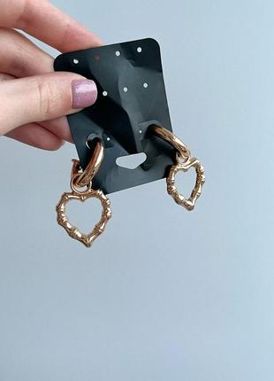 Сережки серця asos design4 фото