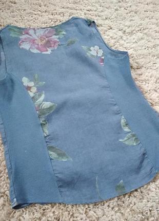 Оригинальная льняная блуза, италия, р. 8-128 фото