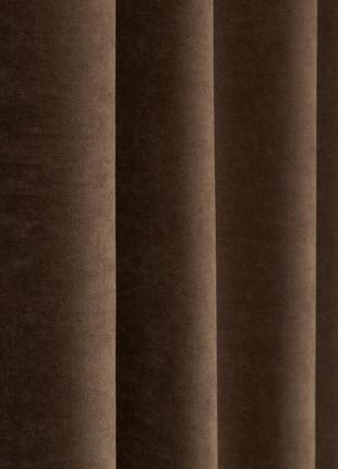 Набір штор блекаут коричневого кольору, 1.5*2.7 м, 2 шт.4 фото
